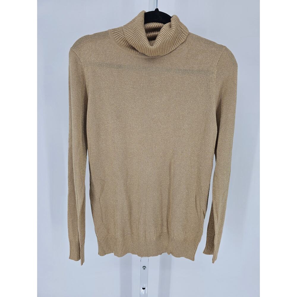 Joseph A. Women's Gold Roll High Neck Long Sleeve Casual Winter Sweaters Size L